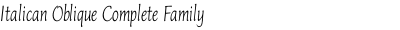 Italican Oblique Complete Family
